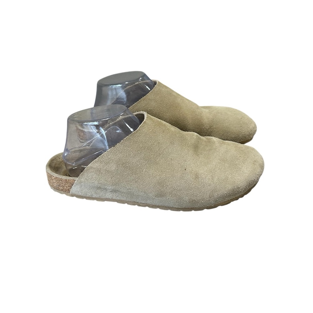 Seychelles Feels Like Home Beige Supple Suede Slip On Mules Women's Size 11